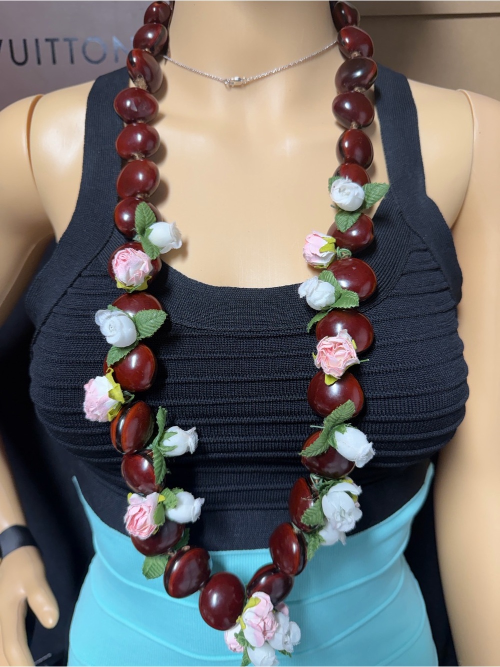 Kukui Nuts With Flowers Hawaiian Leis